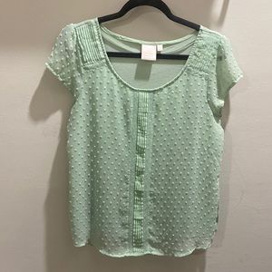 LC light teal short sleeve blouse